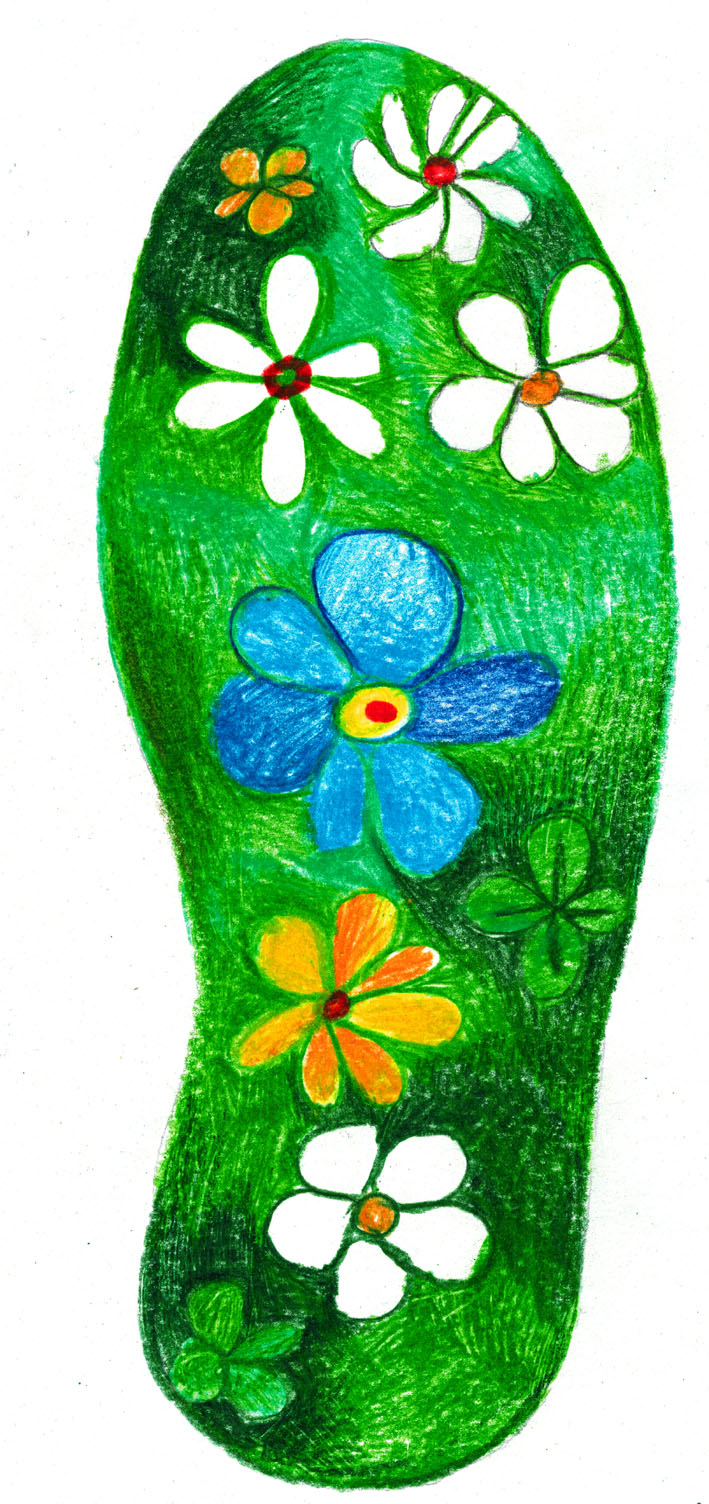 tematická ilustrace zelená stopa